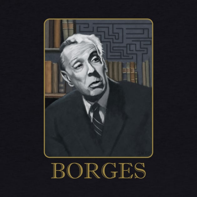 Jorge Luis Borges Portrait Painting by ianoz